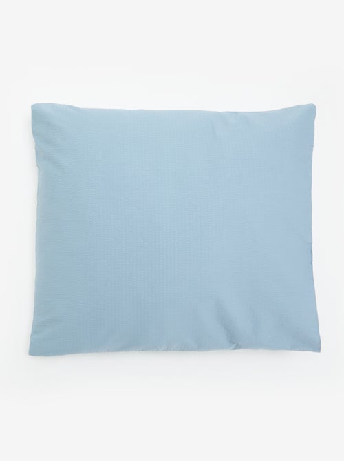 Taie d'oreiller unie - 63 x 63 cm en seersucker - Kiabi Taie d'oreiller unie - 63 x 63 cm en seersucker - Kiabi