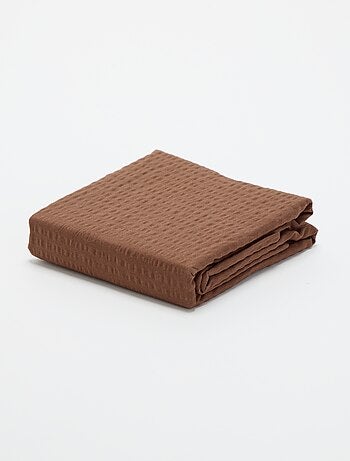Taie d'oreiller unie - 63 x 63 cm en seersucker