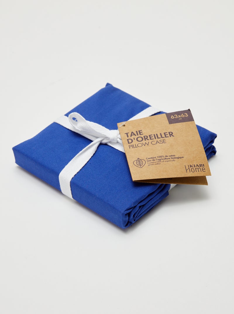 Taie d'oreiller unie - Kiabi Home Bleu - Kiabi