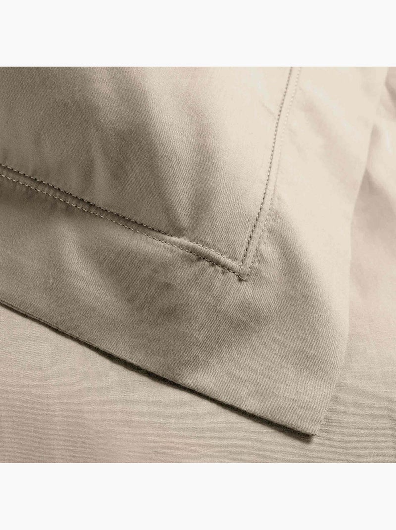 Taie d'oreiller unie 100% Percale de Coton ORIGINE Beige sable - Kiabi