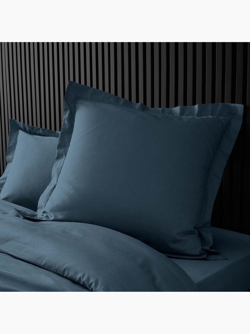 Taie d'oreiller unie 100% Percale de Coton ORIGINE Bleu foncé - Kiabi