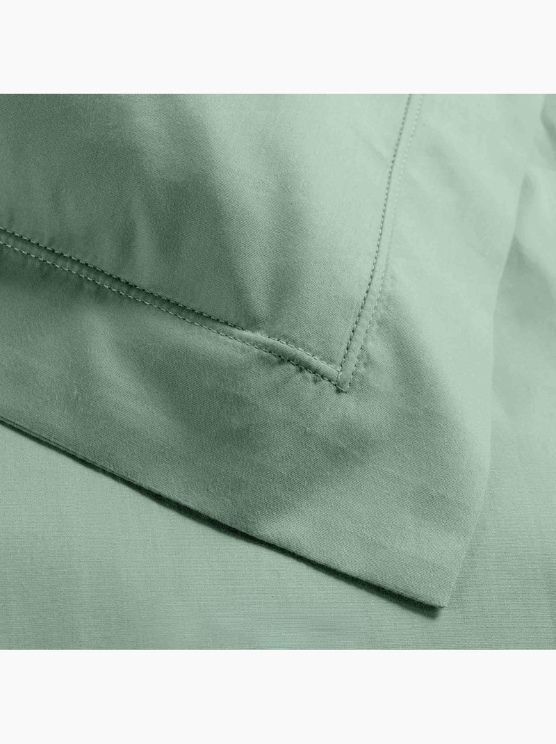 Taie d'oreiller unie 100% Percale de Coton ORIGINE Vert tilleul - Kiabi