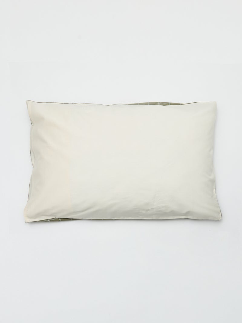Taie d'oreiller unie (50 x 70 cm) - Kiabi Home Kaki - Kiabi