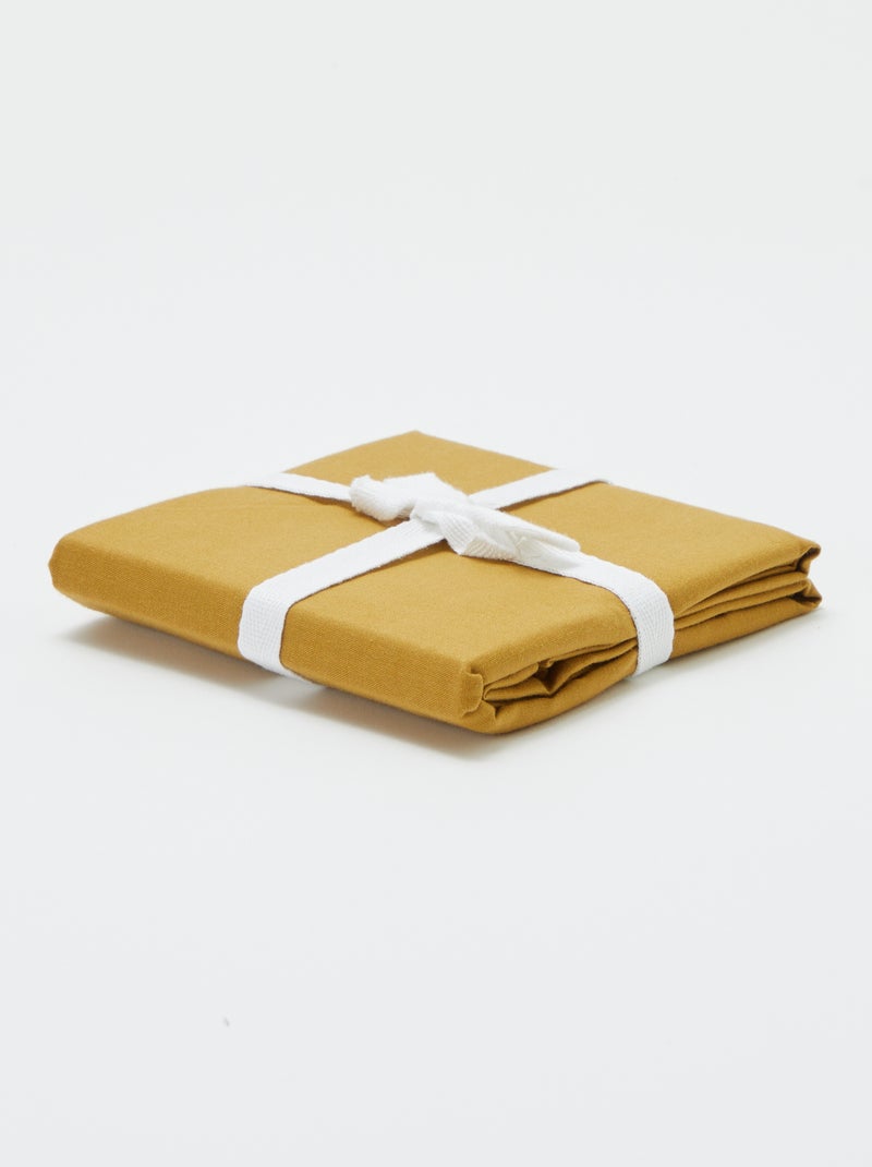 Taie d'oreiller unie 63 x 63 cm en coton Jaune - Kiabi
