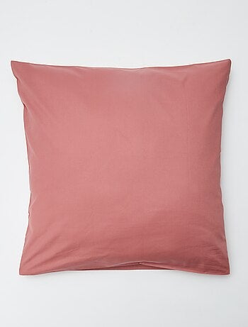 Taie d'oreiller unie 63 x 63 cm en coton