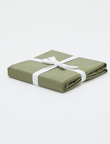 Taie d'oreiller unie 63 x 63 cm en coton