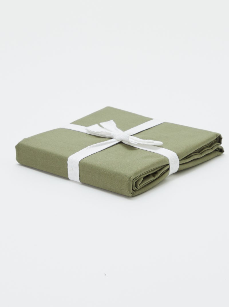 Taie d'oreiller unie 63 x 63 cm en coton Vert - Kiabi