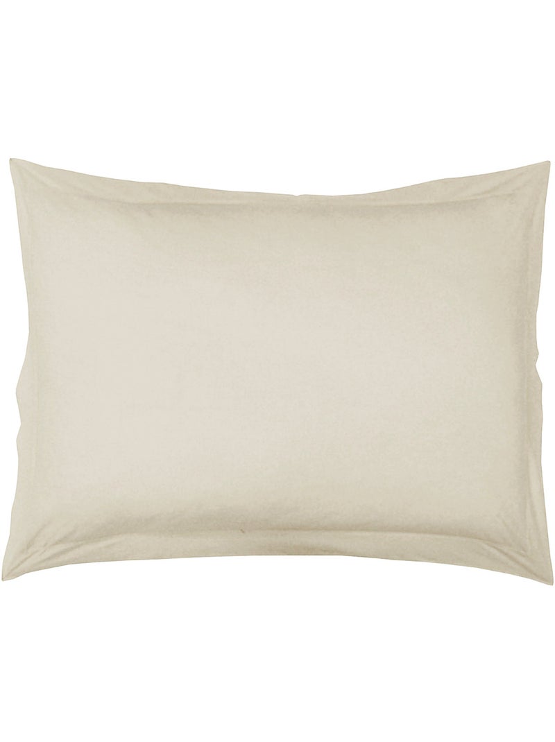 Taie d'Oreiller Unie en 100 % Coton Ecru - Kiabi