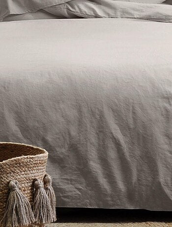 Taie d'oreiller unie en coton bio