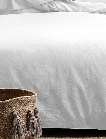 Taie d'oreiller unie en coton bio