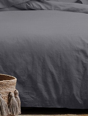 Taie d'oreiller unie en coton bio