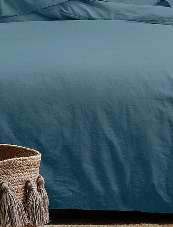 Taie d'oreiller unie en coton bio