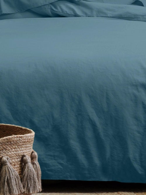 Taie d'oreiller unie en coton bio - Kiabi
