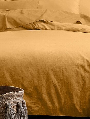 Taie d'oreiller unie en coton bio