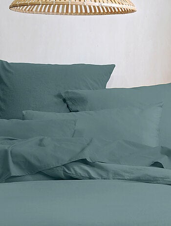 Taie d'oreiller unie en coton bio