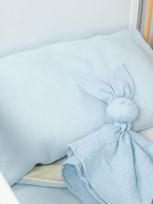 Taie d'oreiller unie en coton nid d'abeille SEVIRA KIDS - Kiabi