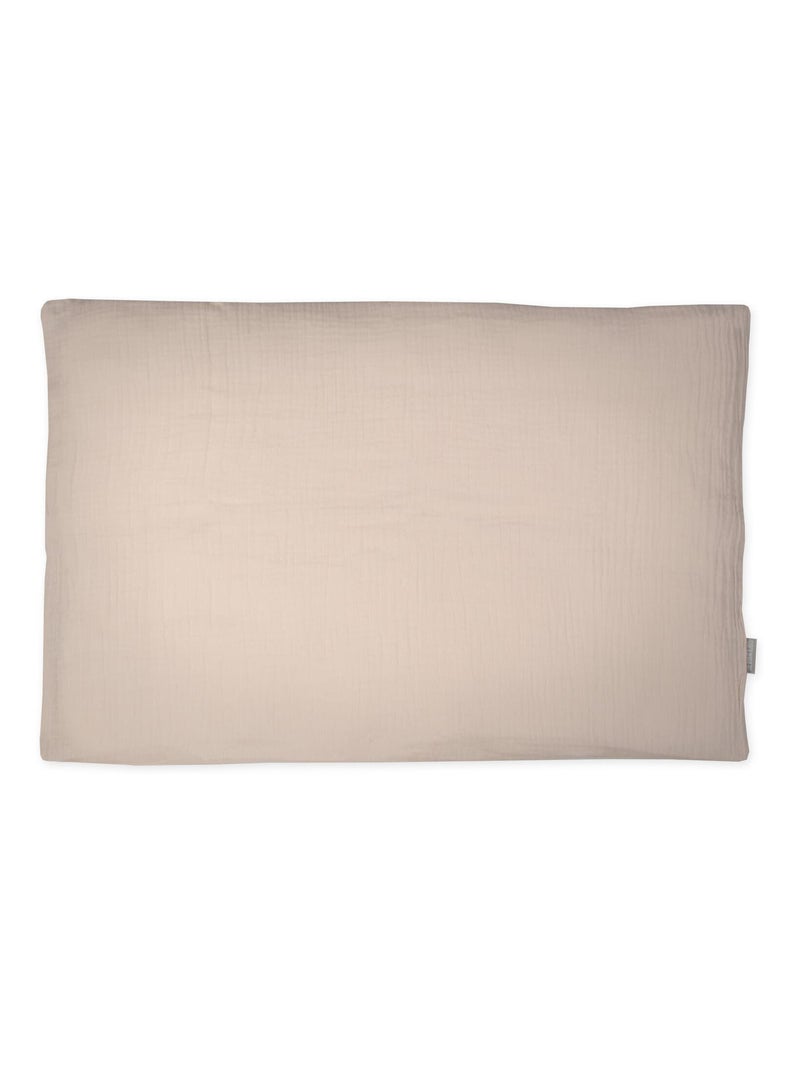 Taie d'oreiller unie en double gaze de coton SEVIRA KIDS Beige - Kiabi