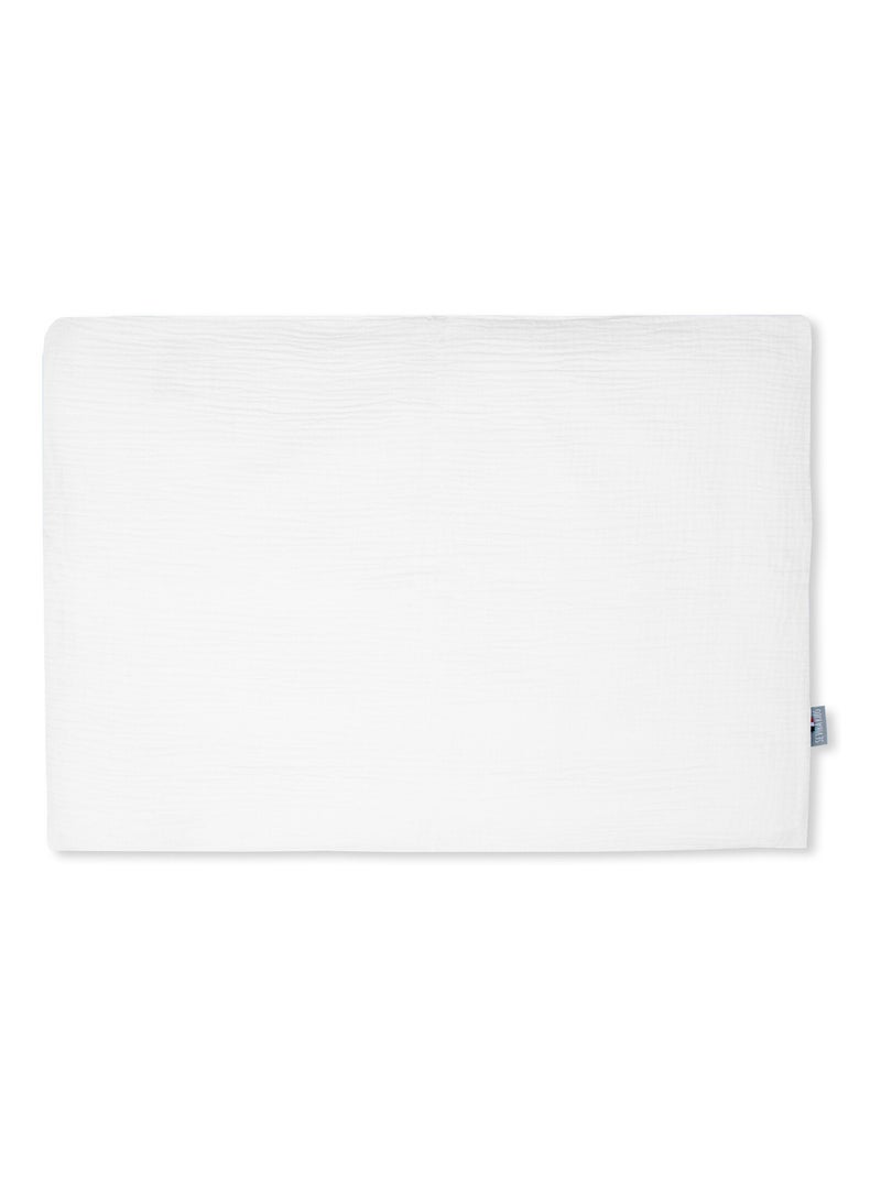 Taie d'oreiller unie en double gaze de coton SEVIRA KIDS Blanc - Kiabi