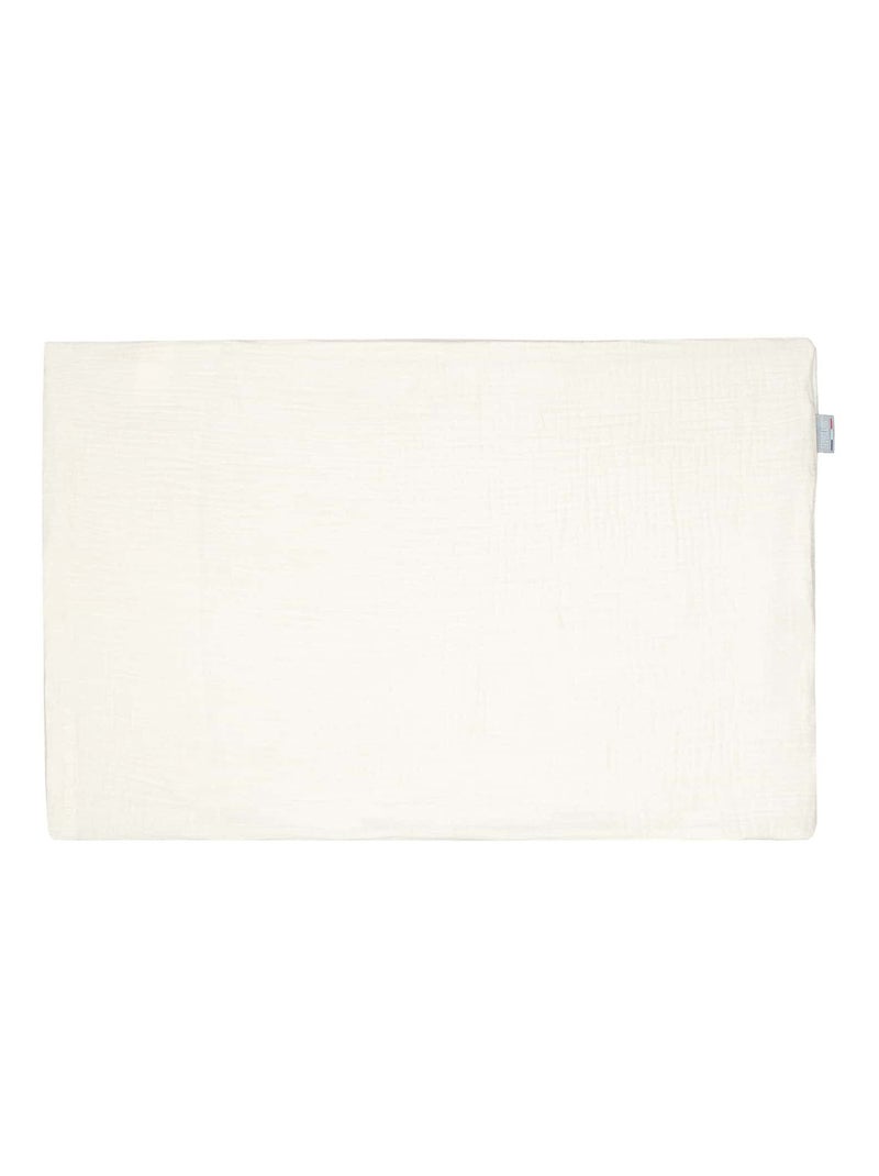 Taie d'oreiller unie en double gaze de coton SEVIRA KIDS Ecru - Kiabi