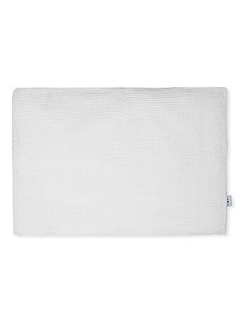 Taie d'oreiller unie en double gaze de coton SEVIRA KIDS