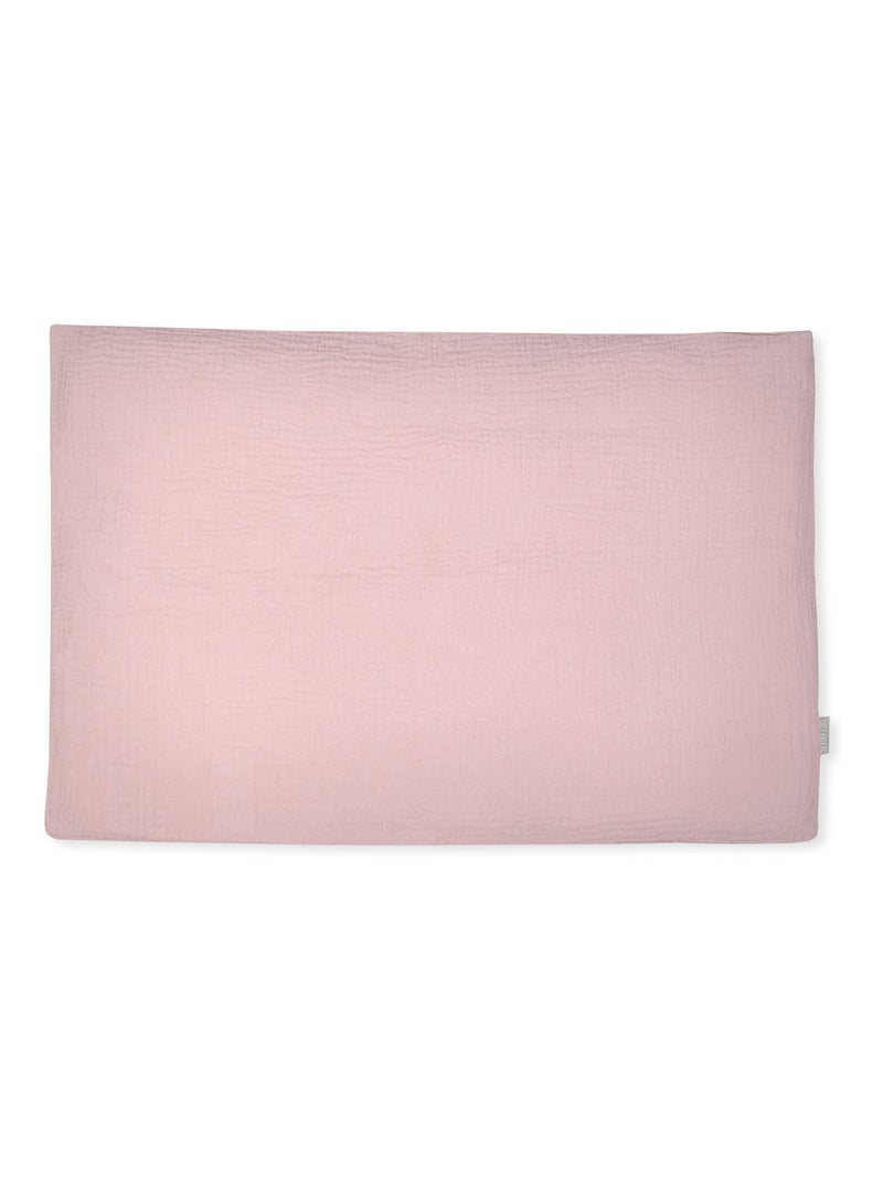 Taie d'oreiller unie en double gaze de coton SEVIRA KIDS Rose - Kiabi