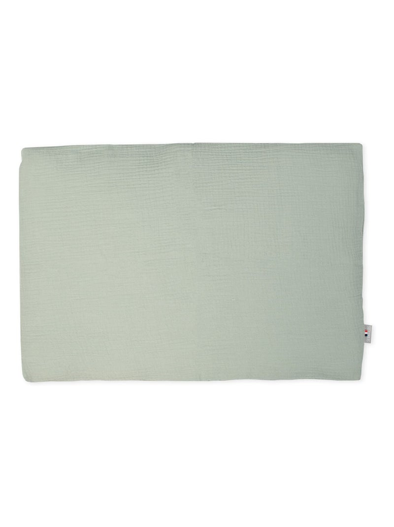 Taie d'oreiller unie en double gaze de coton SEVIRA KIDS Vert - Kiabi