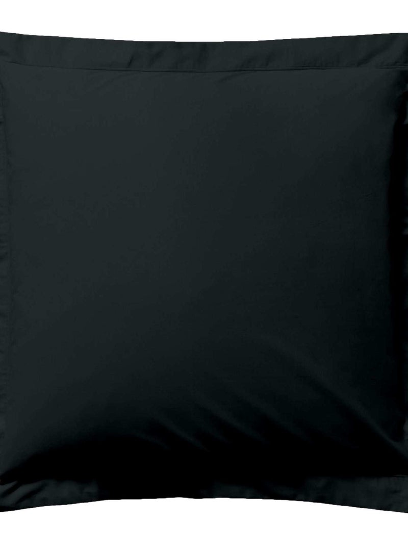 Taie d'oreiller unie noir - Kiabi