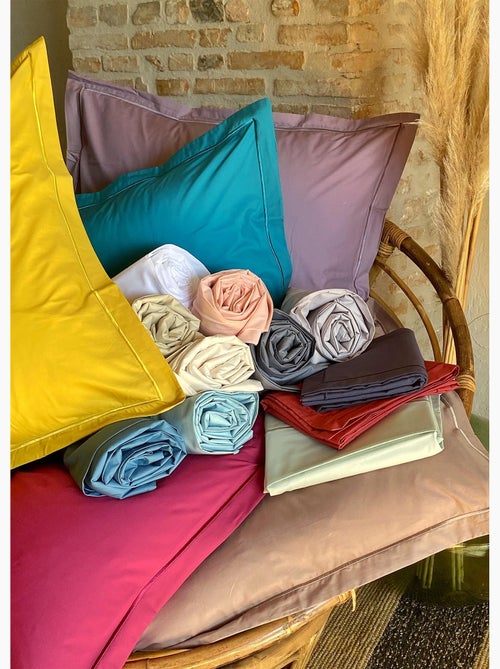 Taie d'oreiller unie percale de coton - Afibel - Kiabi