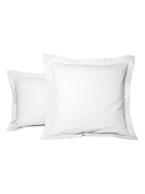 Taie d'oreiller unie percale de coton - Kiabi