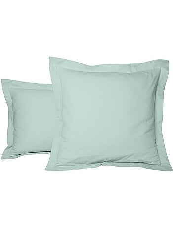 Taie d'oreiller unie percale de coton