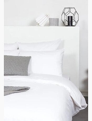 Taie d'oreiller unie polycoton 63x63 cm lin