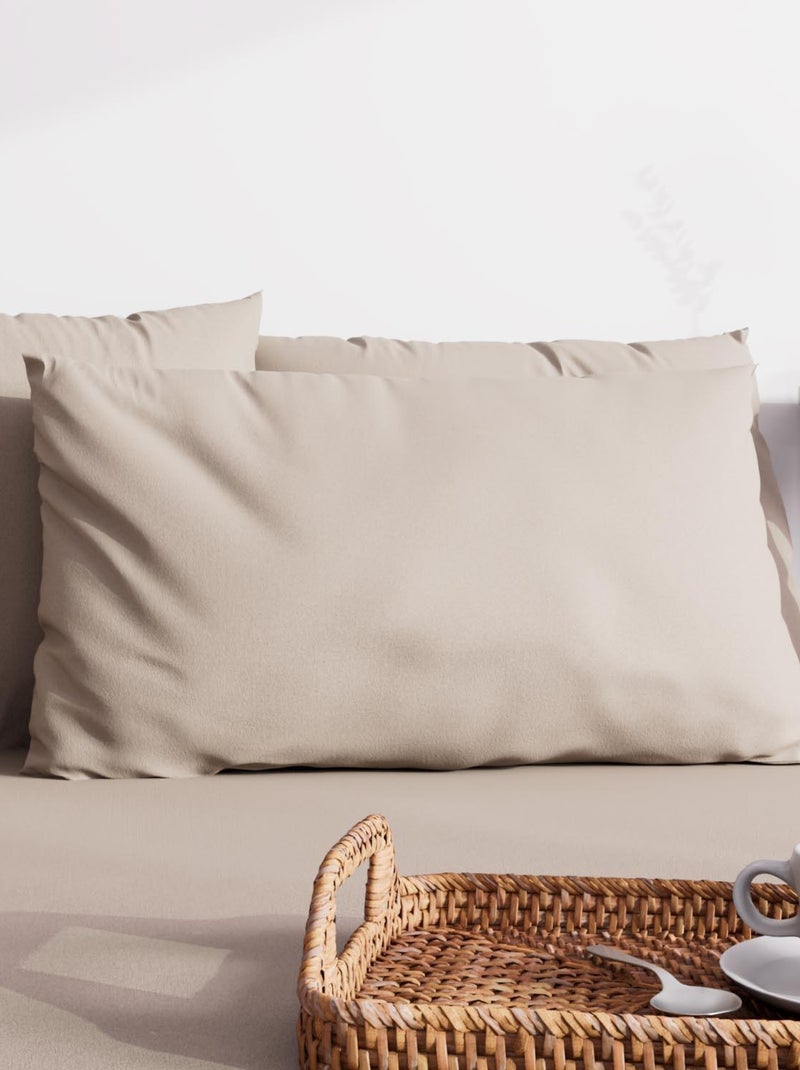 Taie d'oreiller unie ZZZ Ecru - Kiabi