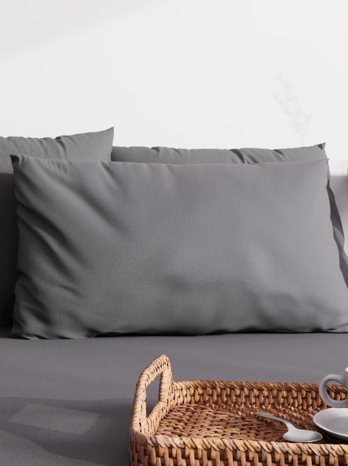 Taie d'oreiller unie ZZZ - Kiabi