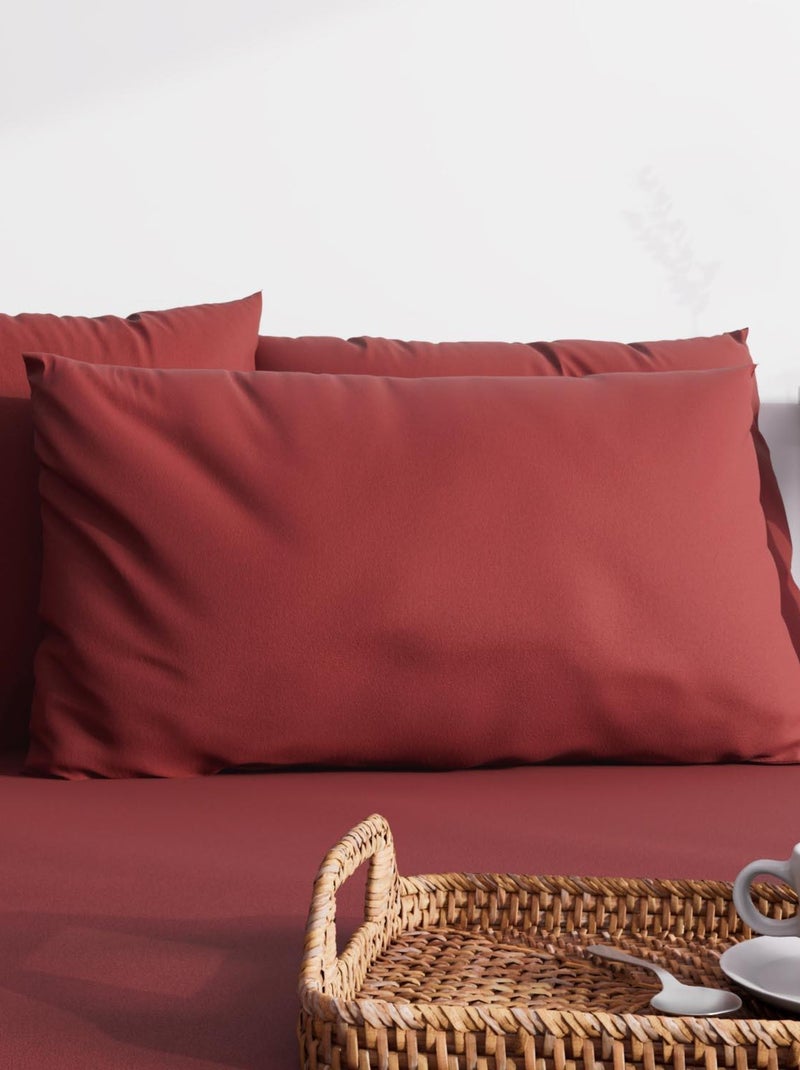 Taie d'oreiller unie ZZZ Rouge - Kiabi