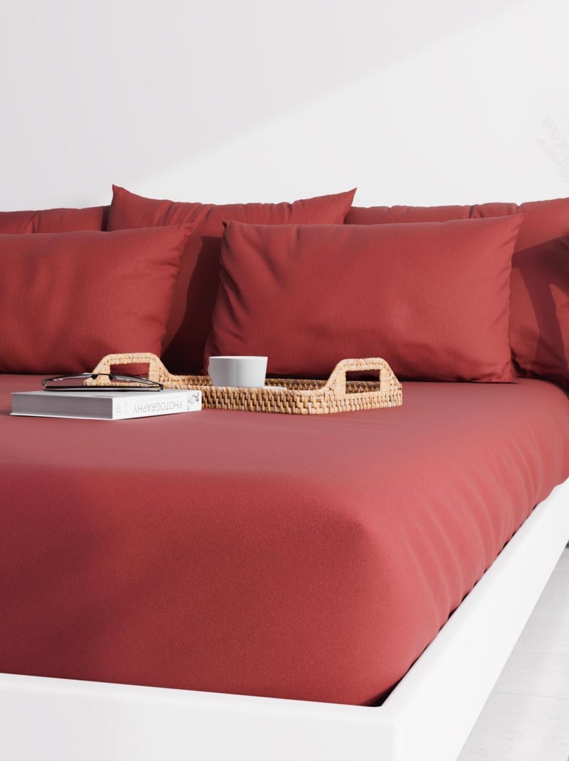 Taie d'oreiller unie ZZZ Rouge - Kiabi