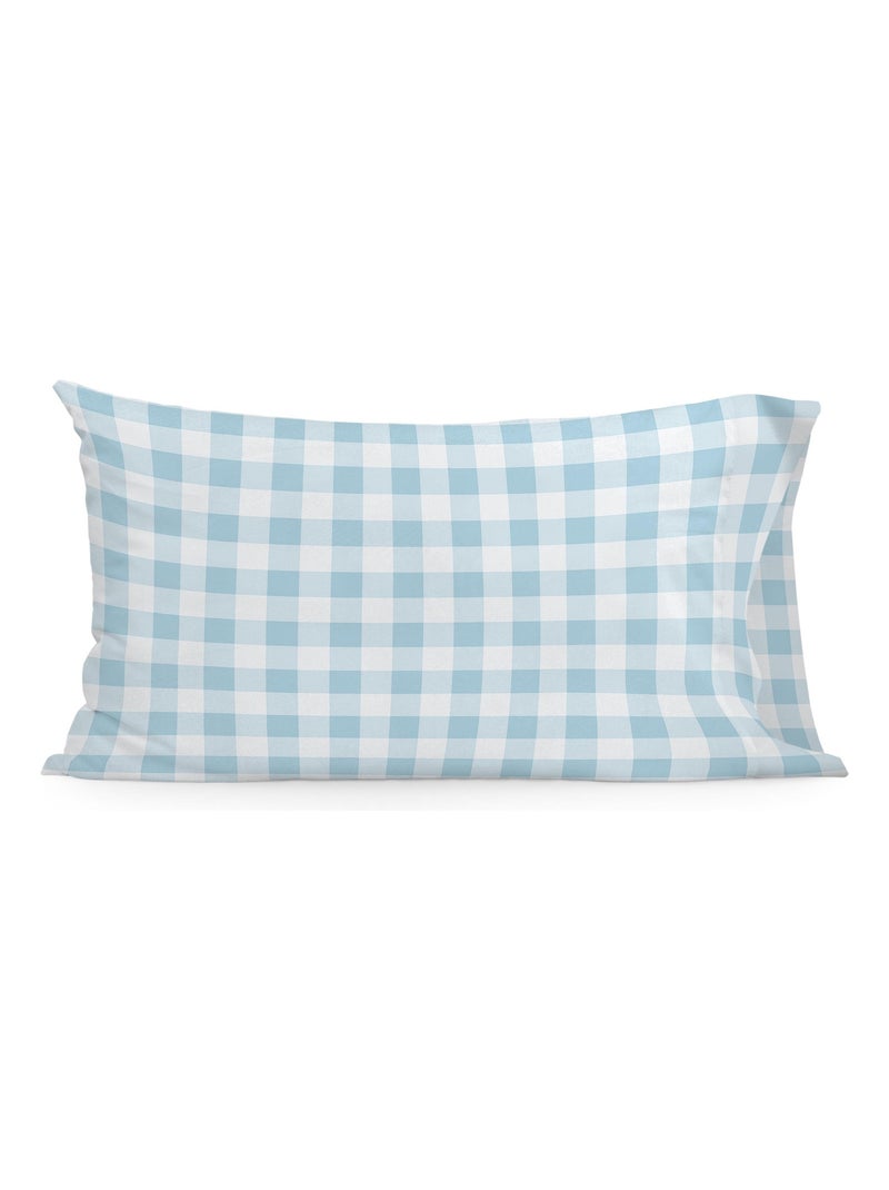 Taie d'oreiller Vichy "Happyfriday" Bleu - Kiabi