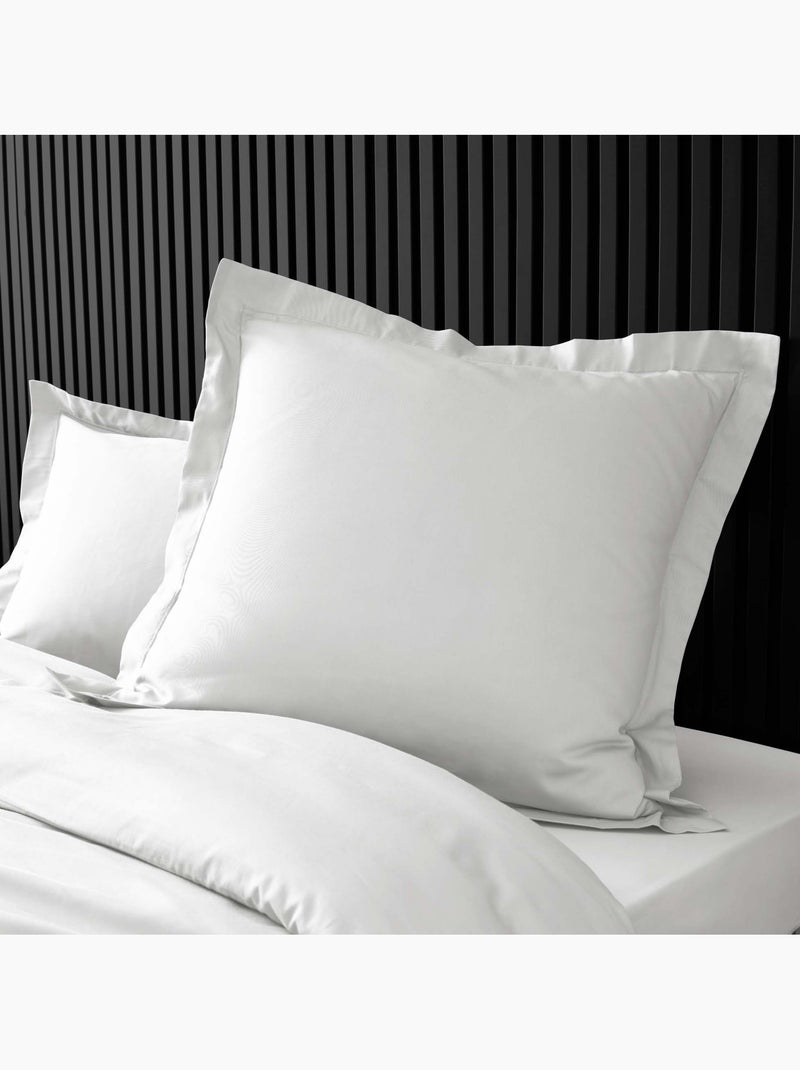 Taie d'oreiller volant plat 100% percale de coton ORIGINE Blanc - Kiabi