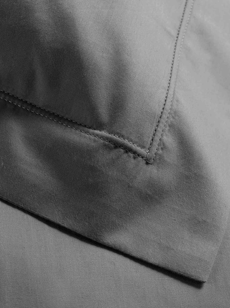 Taie d'oreiller volant plat 100% percale de coton ORIGINE Gris - Kiabi