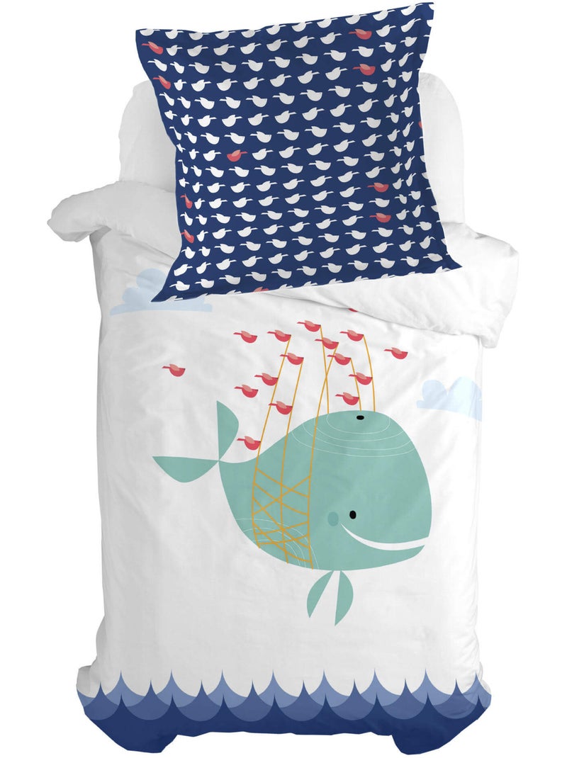 Taie d'oreiller Whale "Happyfriday" Multicolore - Kiabi