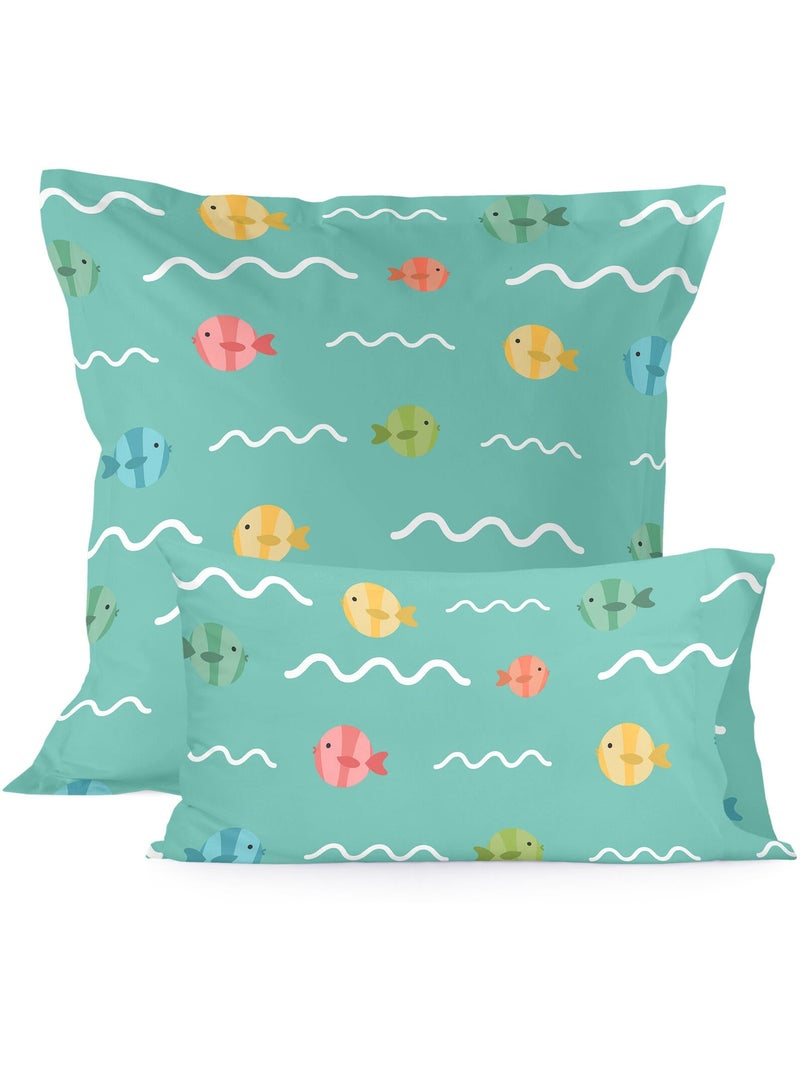 Taie d'oreiller World map "Happyfriday" Multicolore - Kiabi
