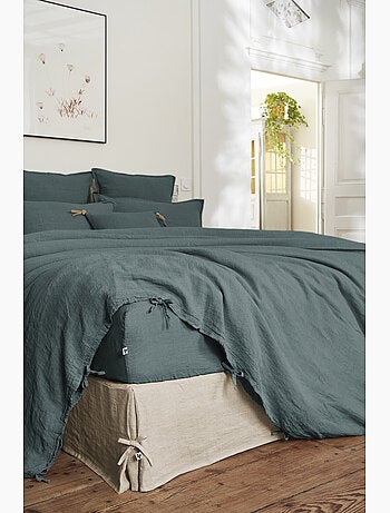 Taie oreiller Lin lave Soline 50 x 70 cm Ardoise