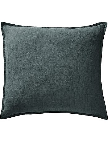 Taie oreiller Lin lave Soline 60 x 60 cm ardoise
