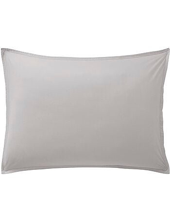Taie oreiller percale de coton 50 x 70 cm Gris