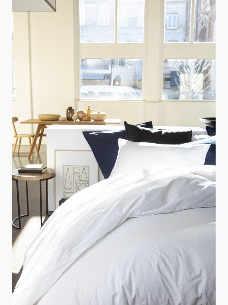 Taie oreiller percale de coton 50 x 70 cm Gris Gris - Kiabi