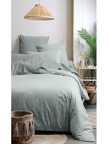 Taie d'oreiller unie en coton bio