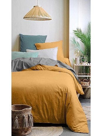 Taie d'oreiller unie en coton bio