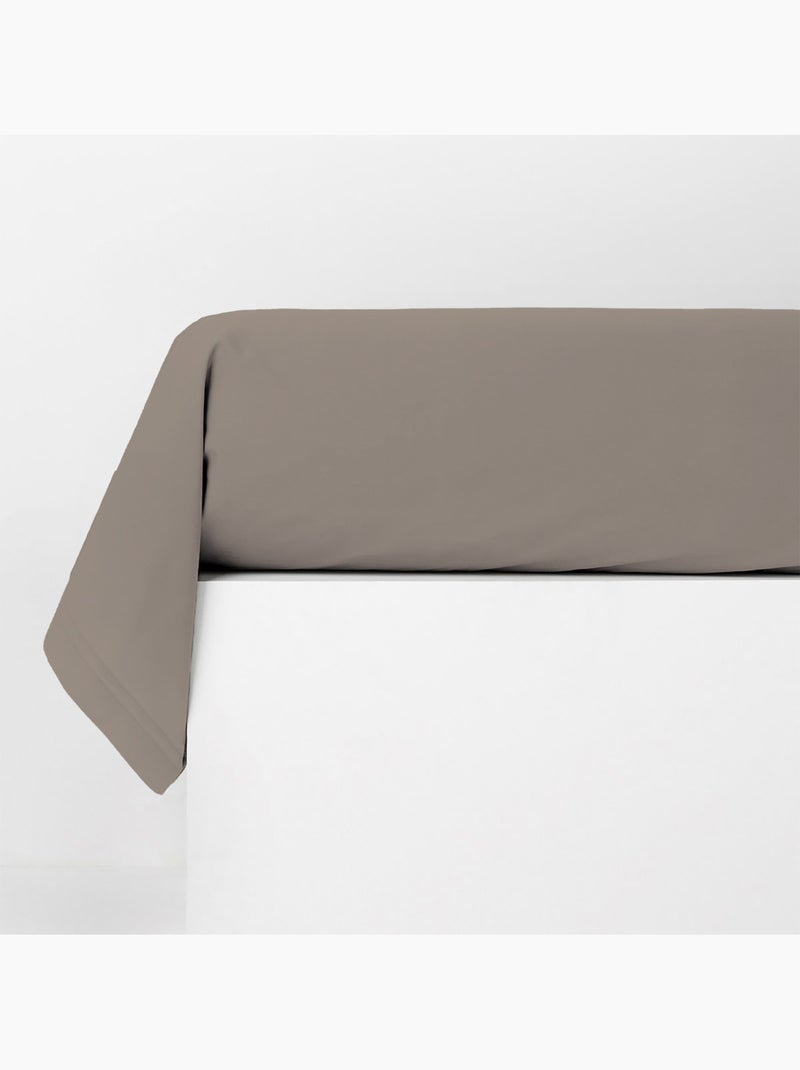 Taie traversin en coton 100% taupe unie 57 fils/cm2 – Future Home Taupe - Kiabi