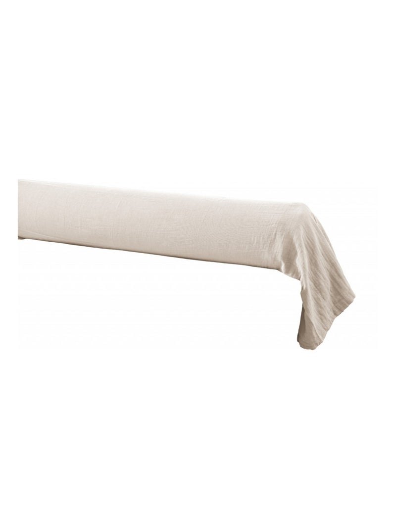 Taie Traversin gaze de coton Gaia Beige - Kiabi