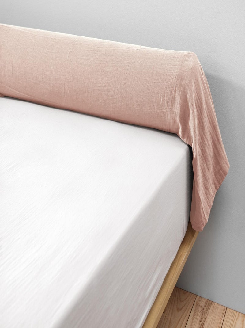 Taie Traversin gaze de coton Gaia Rose - Kiabi