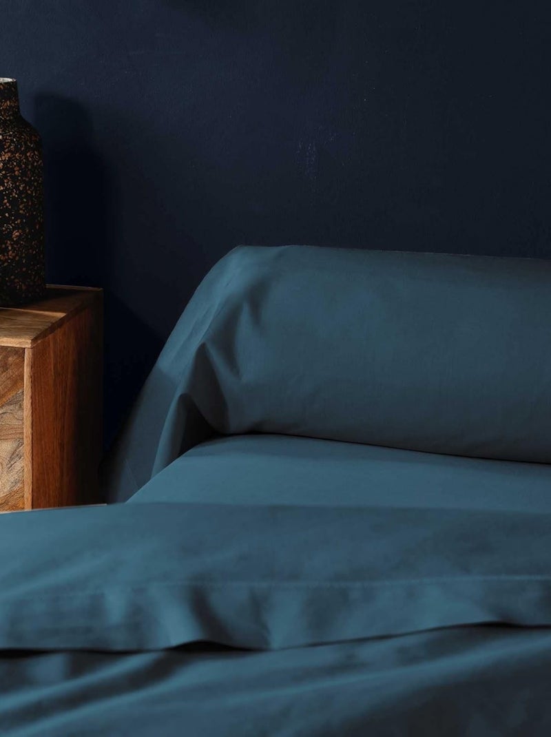 Taies de Traversin Coton NOA PROMO LINGE Bleu - Kiabi